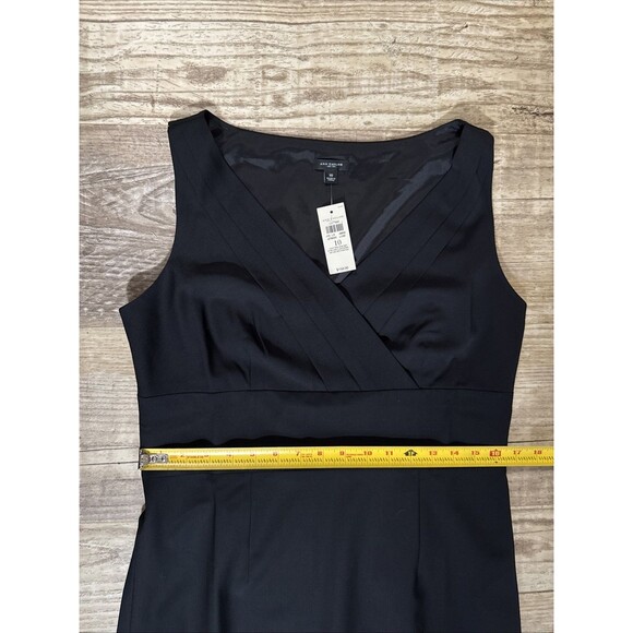 Ann Taylor Dress Black Sleeveless Lined V-Neck Sheath Size 10 NWT $158 - Picture 5 of 5
